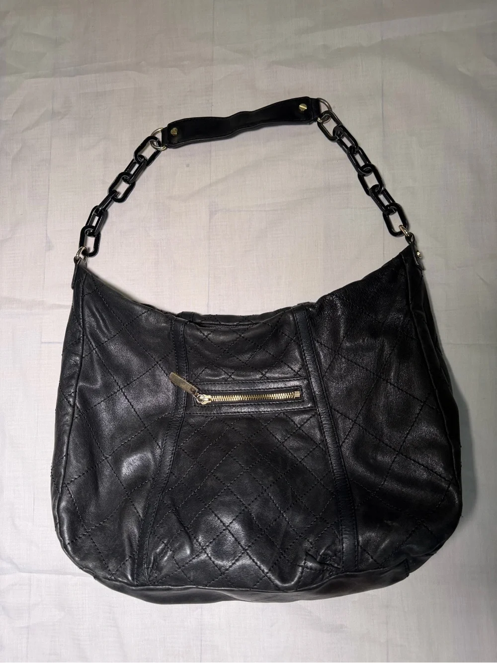 Tory Burch Black Quilted Leather Shoulder Bag